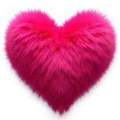 heart fur pillow