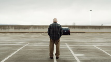 Dementia symptoms in an elderly man forgetting where he placed his belongings. Featuring confusion and distress