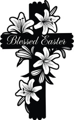 Easter Quotes Silhouette | Faith-Based Sayings Clipart | Holiday Typography Design