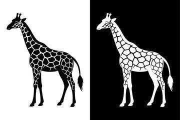 Fototapeta premium High-Resolution Giraffe Silhouette Vector Ready to Use.