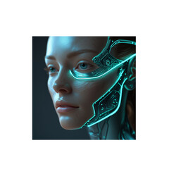 Robot head half skin