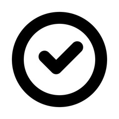 Check Circle Menu Outline Icon Vector