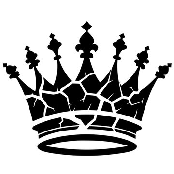 recommend clip art: Broken crown silhouette
