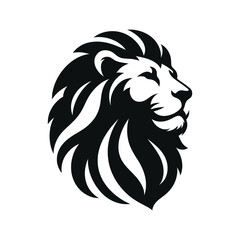 Fototapeta premium majestic lion silhouette vector clip art logo design