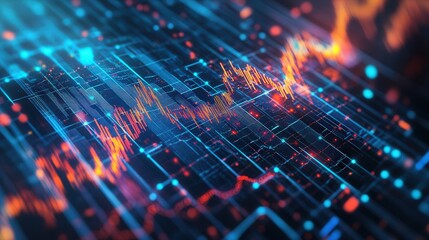 Fototapeta premium AI-based tool that generates real-time data visualizations for financial markets, helping investors make informed decisions with up-to-date information.