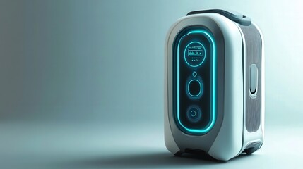 Obraz premium portable oxygen concentrator that adjusts oxygen output based on real-time analysis of a patient's respiratory condition.