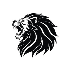 majestic lion silhouette vector clip art logo design © MDMAHIDUL