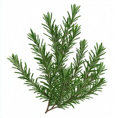 Obraz premium Rosemary plant isolated on white background
