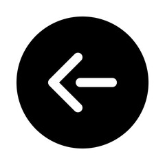 Arrow Left Menu Circular Outline Icon Vector