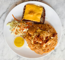 Steak, Chicken Steak, Pork Steak, Fish Steak, Beef Steak, Steak in Thailand, Thai Street Food, Rice and Steak, European Food in Thailand, Food, Thai Food, Delicious Food, Photos, Real Pictures, Real F