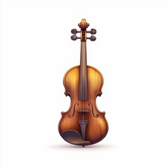 Fototapeta premium Violin with a bow isolated on white background