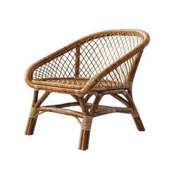 Bamboo Arm Chair isolate on PNG