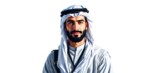 Arab Muslim man and wearing traditional clothes