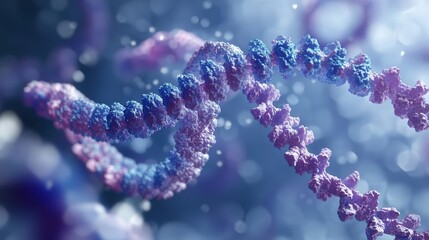 molecular illustration showing the differences between DNA and RNA polymerase, highlighting their respective roles in transcription and replication.