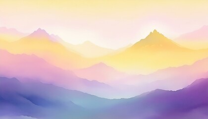 Obraz premium 春はあけぼの（春の美しい朝の山並みをイメージした背景イラスト）