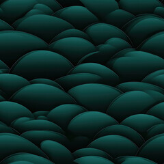 Fototapeta premium Abstract overlapping dark teal curves create a textured seamless pattern background. Seamless pattern. Repeat pattern