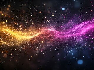 Sparkling wave, cosmic background, digital art, website