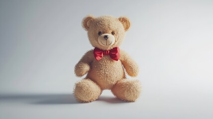  A Timeless Classic Iconic Teddy Bear on White Background