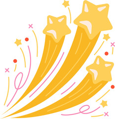 Star Birthday Party Illustration Flat Color