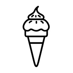 Simple Ice Cream Cone Icon