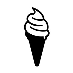 Simple Ice Cream Cone Icon