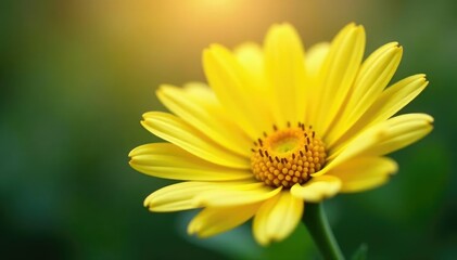 Obraz premium Bright yellow underside of a flower with soft and airy feeling, airy, daisy