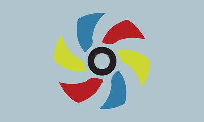 Ceiling Fan art vector illustration illustration, propeller, symbol, vector, three-dimensional, wind, fan, air, ceiling, light, sun, design, flower, icon, sign, summer, blowing, climate, clip art, com