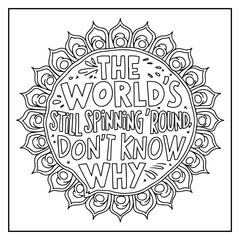 Oasis Quote Mandala Coloring Book for Kids and Adults