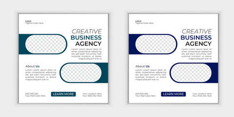 Modern Corporate Social Media Post Design. With Two Color