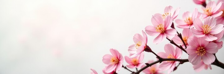 Obraz premium Full bloom Osmanthus flowers in a simple arrangement, background, white