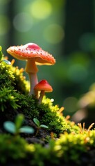 Fungi and mosses thrive in the miniature forest, Terrariums, Fungi,