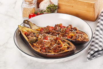 Baked eggplant with minced meat