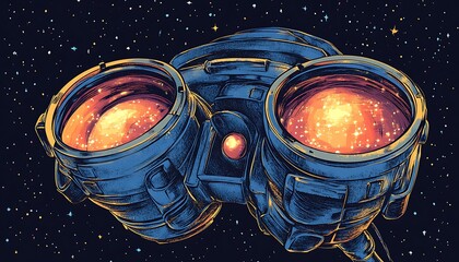 Spacecraft Engines Firing in Cosmic Void