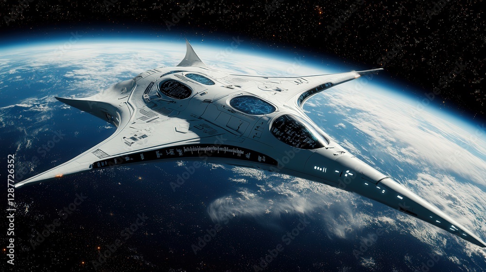 Poster spacecraft with a highly advanced navigation system powered by artificial intelligence, capable