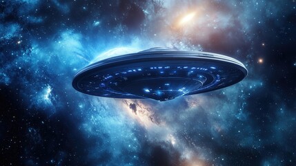 Obraz premium spacecraft with an exterior capable of withstanding extreme radiation levels, equipped with radiation shielding