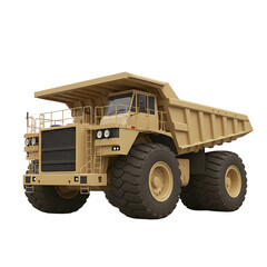 Obraz premium Massive Haul Truck For Quarry And Mining Operations On Transparent Background 