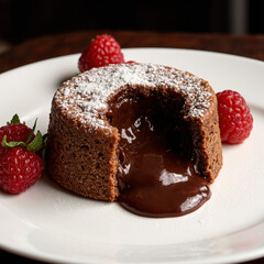 chocolate cake with strawberries
