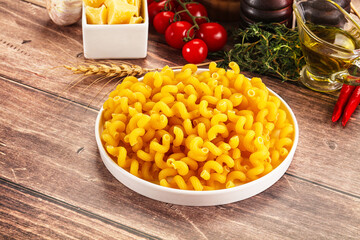 Italian cuisine - dry cellentani pasta