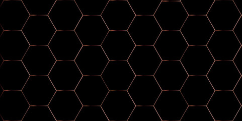 Abstract technology background with hexagons. modern geometric hexagon shape Poster, wallpaper, Landing page. geometric hexagonal, triangle, shape. Vector illustration. can be used in cover design.