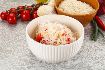 Asian glass rice noodle with vegetables