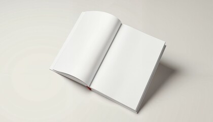 Professional softcover book mockup on neutral background, design showcase
