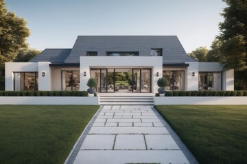 Entrance to an old house with a vintage design