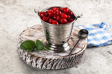 Red sweet ripe juicy cranberry