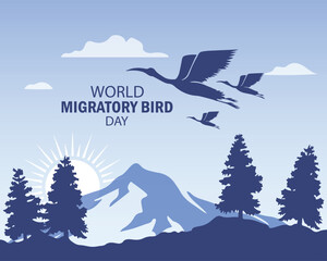 world migratory bird day banner template.
