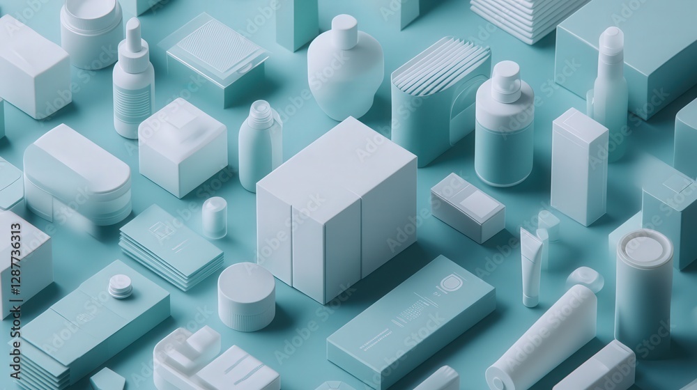 Poster ai-based system for creating digital mockups of packaging designs, automatically adjusting for size,