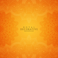 Beautiful ethnic floral frame mandala luxurious background