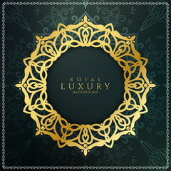 Abstract elegant floral frame mandala decorative background