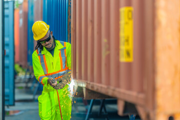  Welding Technician Maintaining Shipping Container