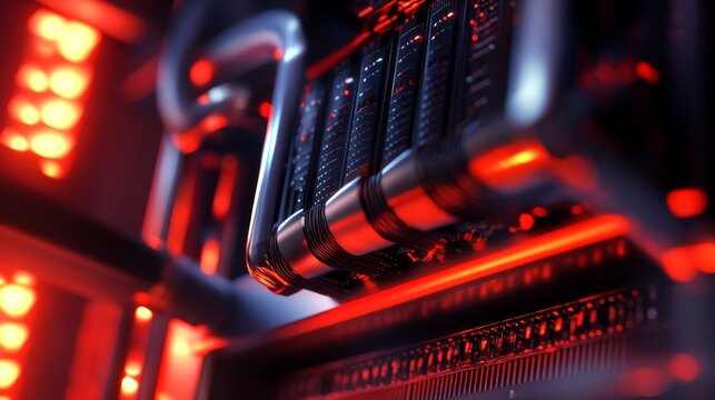 Custom mining rig close-up, detailed GPU architecture, precision cable management, cooling system implementation, atmospheric lighting, premium tech visualization, industrial aesthetic