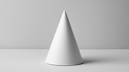 Fototapeta premium White Cone on White Background